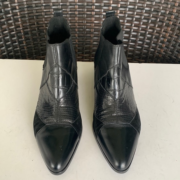COACH Suffolk Patchwork Calf Boots, Black on Black, Authentication - Picture 1 of 16